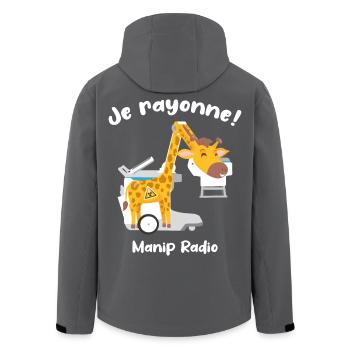 Je rayonne Manip radio Girafe Radiologie médicale - Veste softshell homme en polyester recyclé Stanley/Stella - charbon - Dos - AI Model Male 185 light (185cm)