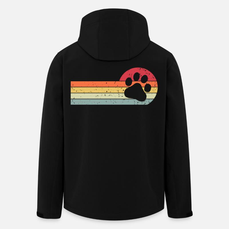 Hundepfote - Recycelte Männer Softshell-Jacke von Stanley/Stella - Schwarz