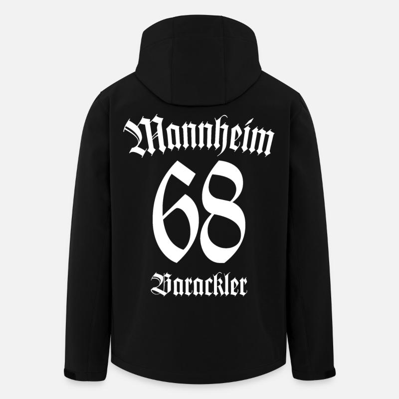Mannheim 68 Barackler - Recycelte Männer Softshell-Jacke von Stanley/Stella - Schwarz