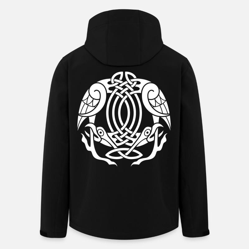 White Celtic eagle - Men’s Recycled Softshell Jacket by Stanley/Stella - black