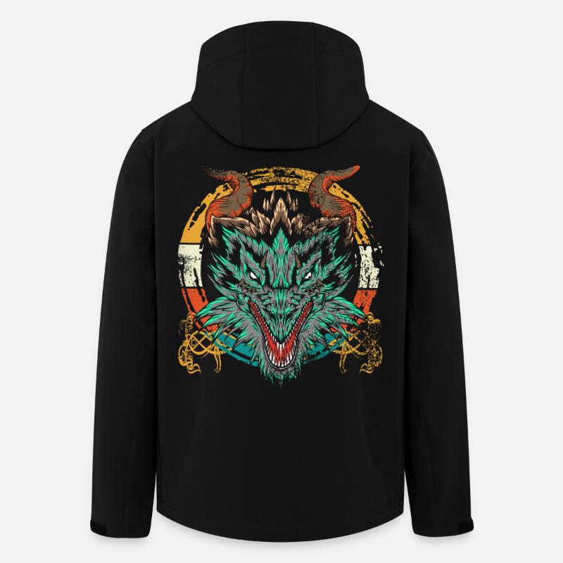 Drage, Drage, Asiatisk Drage - Stanley/Stella Mænd Genanvendt Softshell-jakke Discoverer - sort