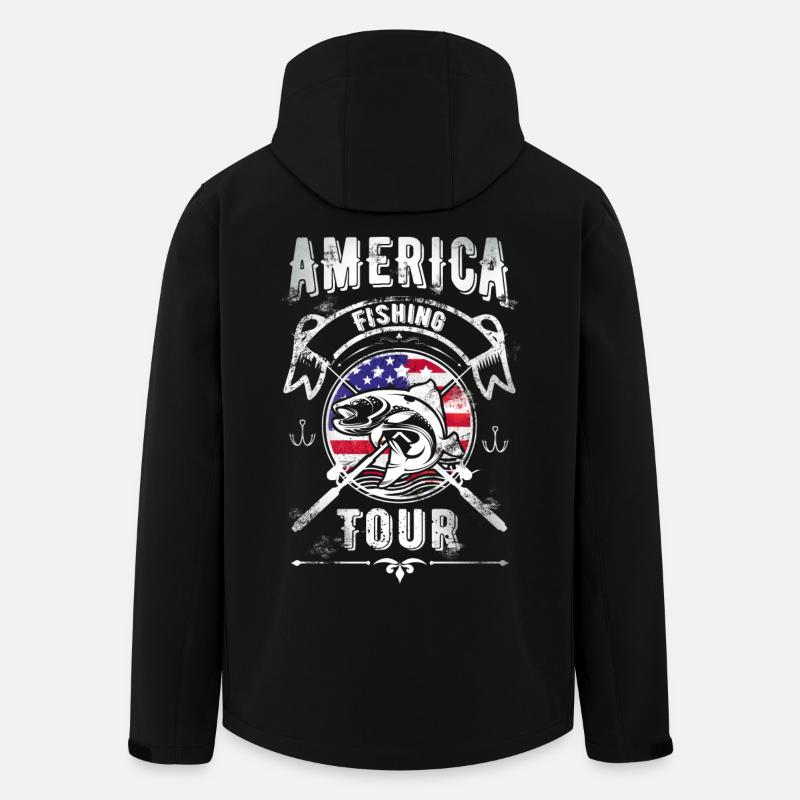 Tournée de pêche d’Amérique - Veste softshell homme en polyester recyclé Stanley/Stella - noir