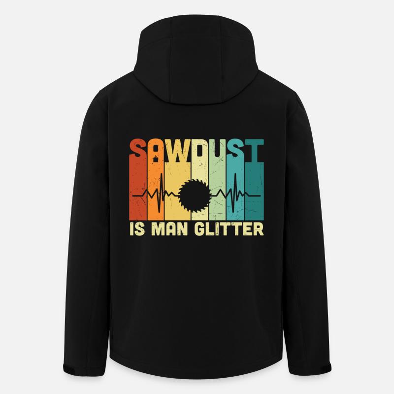 Carpenter Sawdust Is Man Glitter - Men’s Recycled Softshell Jacket by Stanley/Stella - black