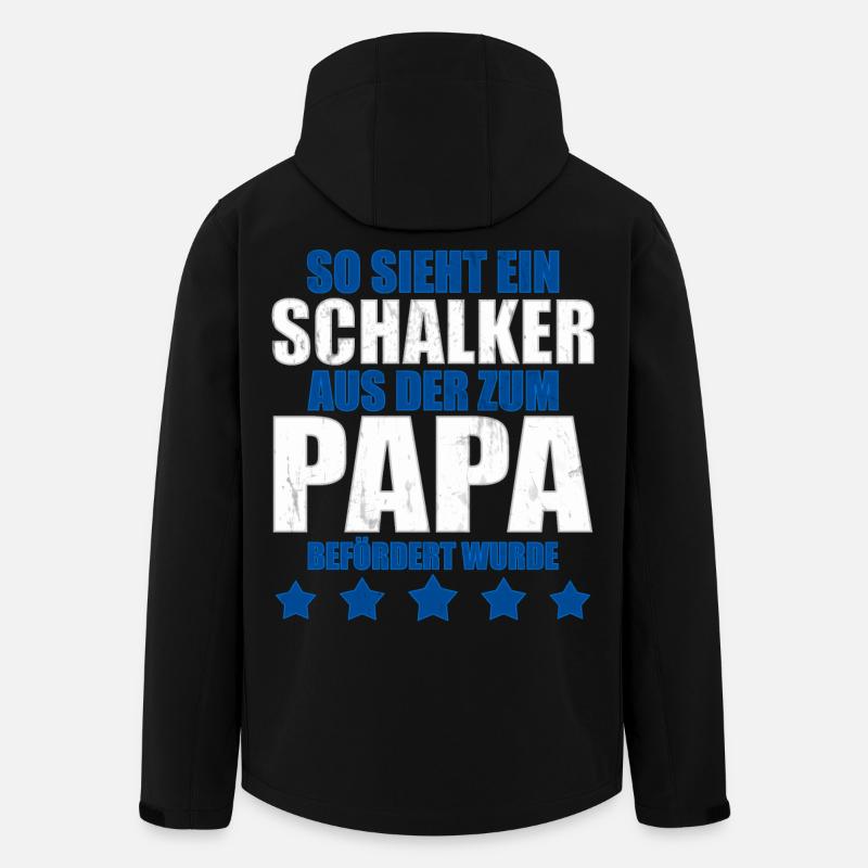Schalker Papa | Schalke Vatertags Geschenkidee - Recycelte Männer Softshell-Jacke von Stanley/Stella - Schwarz