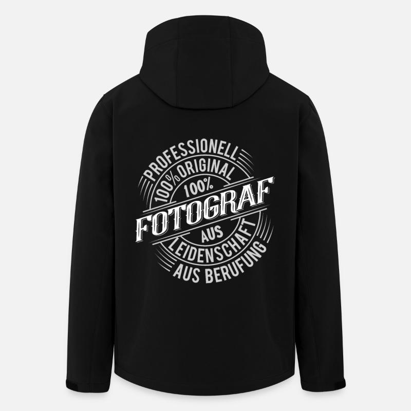 Fotograf - Recycelte Männer Softshell-Jacke von Stanley/Stella - Schwarz