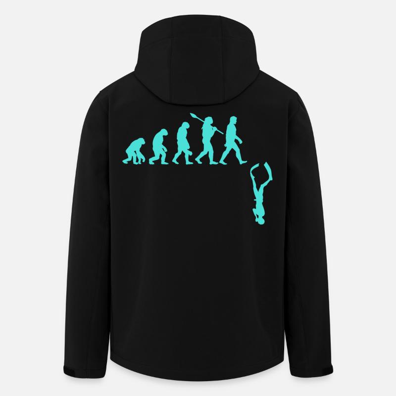 Evolution des Freitauchens - Recycelte Männer Softshell-Jacke von Stanley/Stella - Schwarz