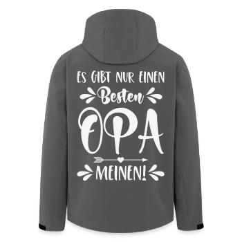 Es gibt nur einen besten Opa - Meinen Spruch Enkel - Recycelte Männer Softshell-Jacke von Stanley/Stella - Schwarz - Hinten - AI Model Male 185 light (185cm)