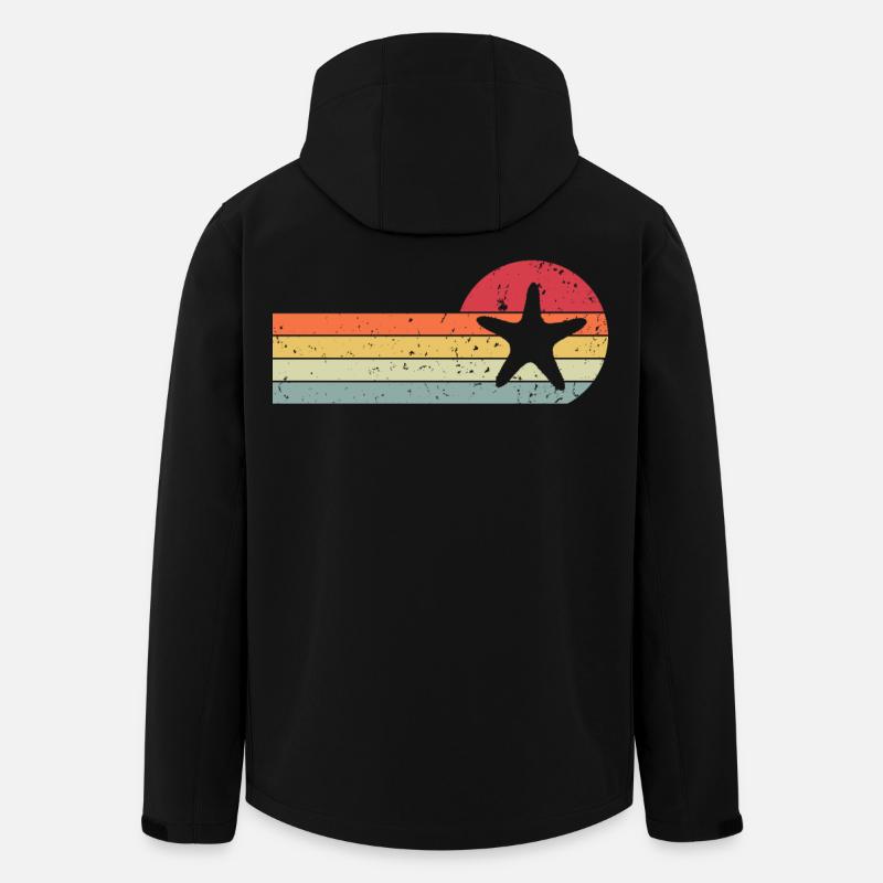 Seestern - Recycelte Männer Softshell-Jacke von Stanley/Stella - Schwarz