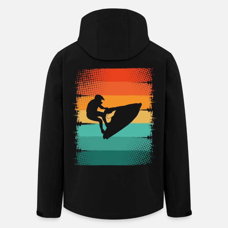 Jetski - Recycelte Männer Softshell-Jacke von Stanley/Stella - Schwarz