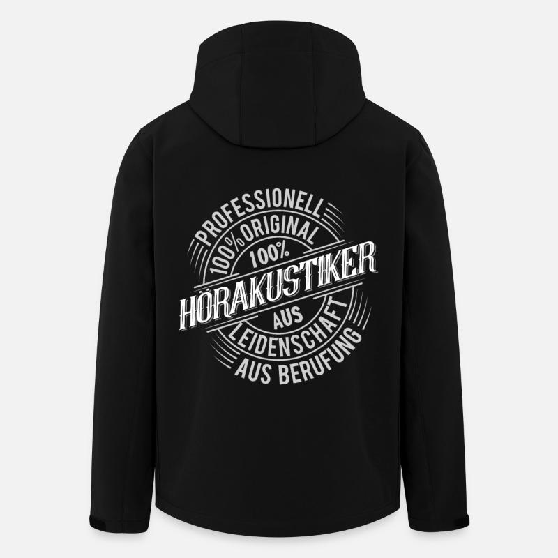 Hörakustiker - Recycelte Männer Softshell-Jacke von Stanley/Stella - Schwarz