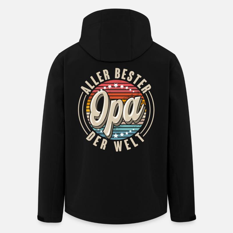Opa - Recycelte Männer Softshell-Jacke von Stanley/Stella - Schwarz