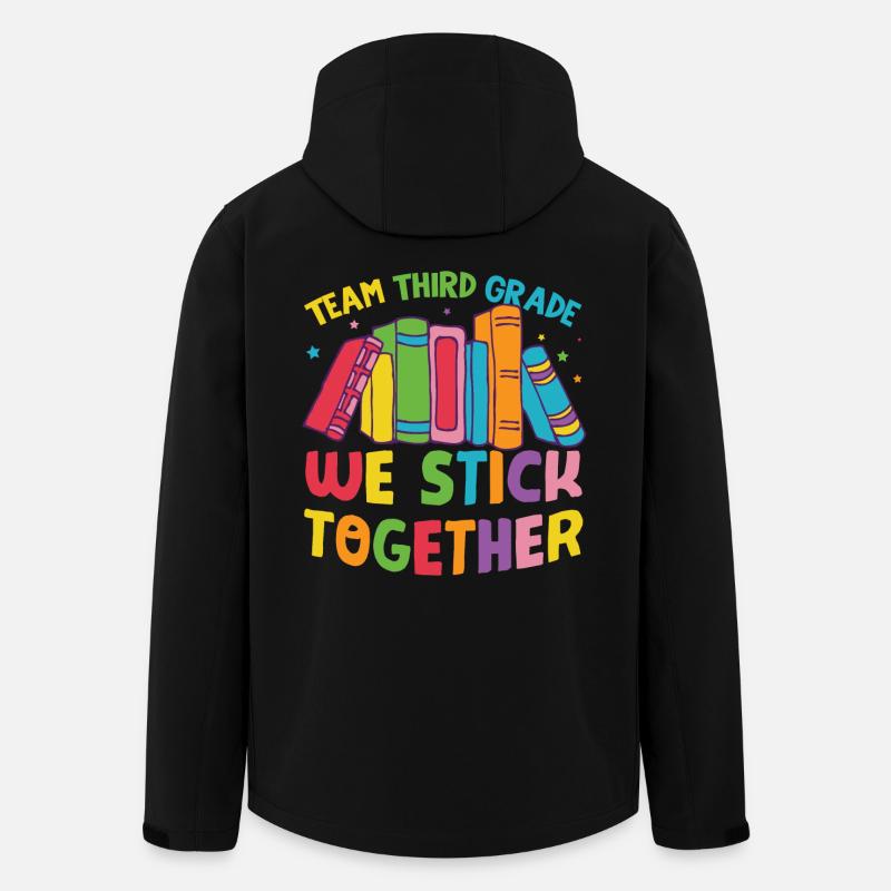 Team Third Grade Back To School - Men’s Recycled Softshell Jacket by Stanley/Stella - black