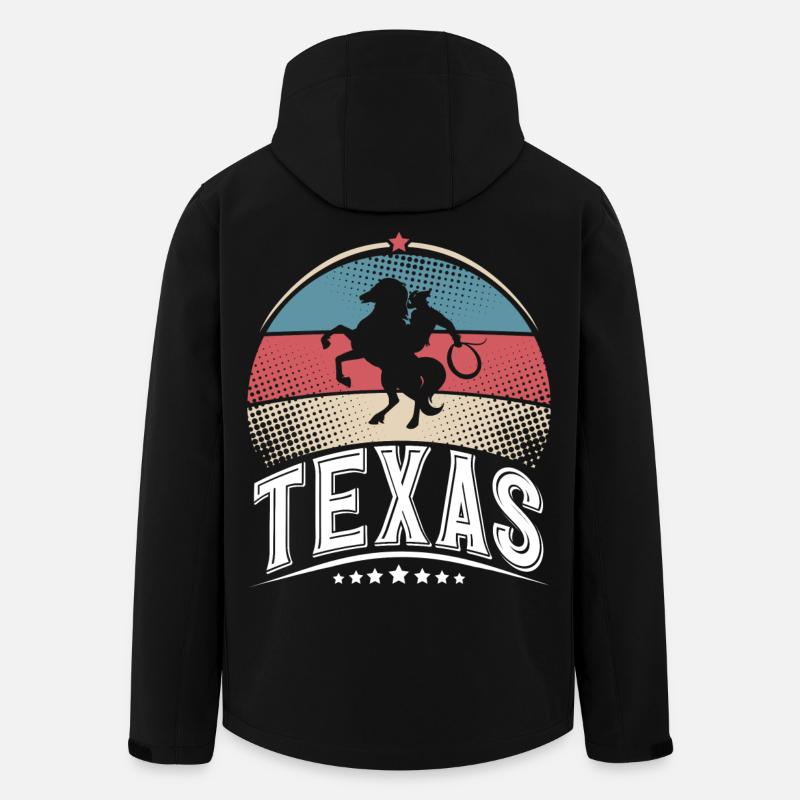 Texas - Recycelte Männer Softshell-Jacke Discoverer von Stanley/Stella - Schwarz
