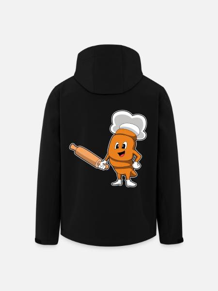 Bread Baker Rolling Pin Baking - Men’s Recycled Softshell Jacket by Stanley/Stella - black