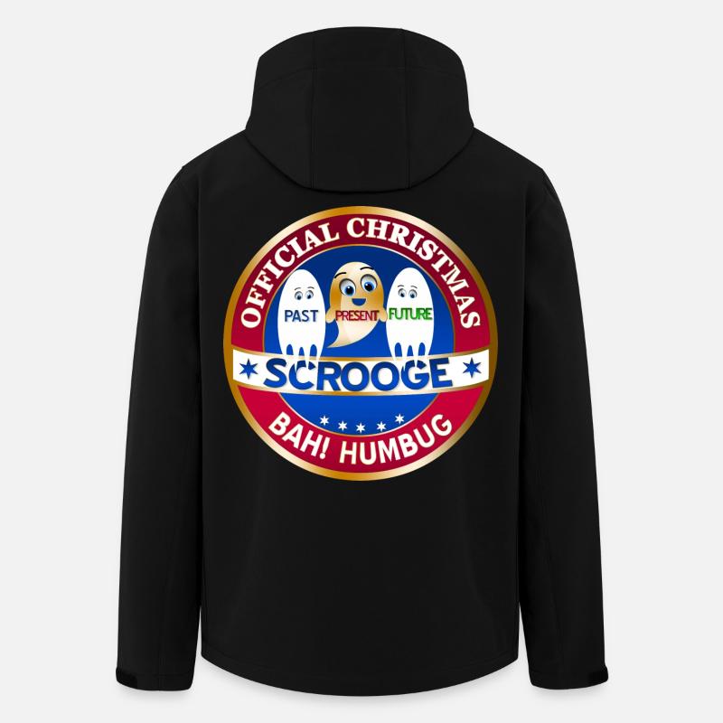 Scrooge Past Present Future Badge - Men’s Recycled Softshell Jacket by Stanley/Stella - black