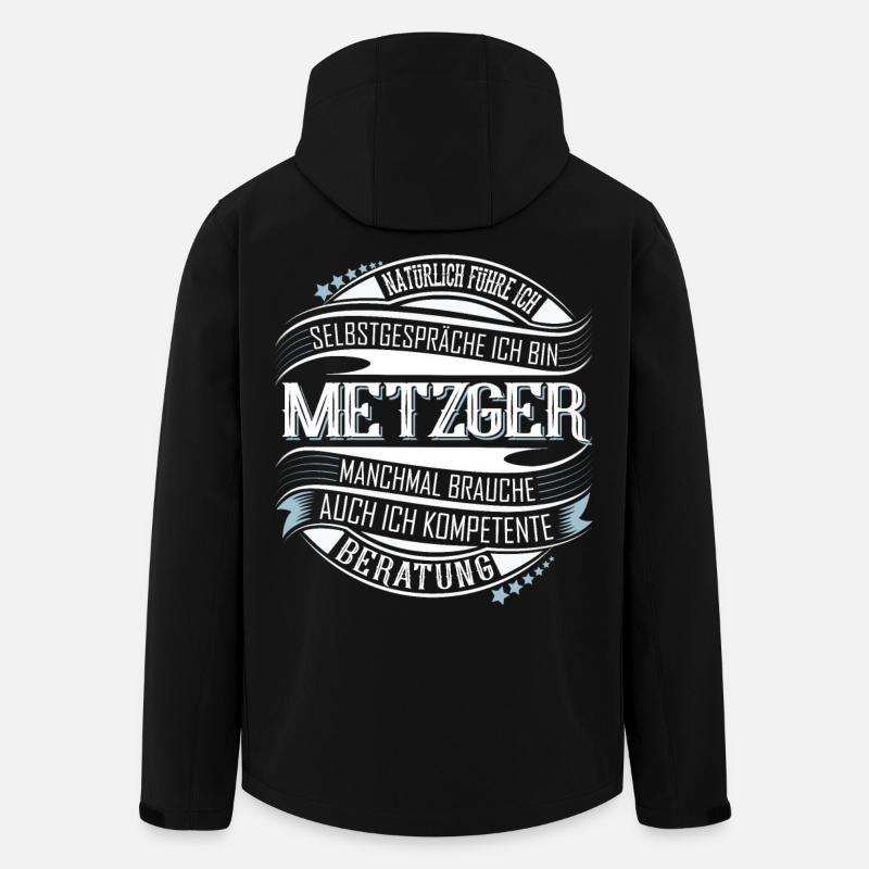 Metzger - Recycelte Männer Softshell-Jacke von Stanley/Stella - Schwarz