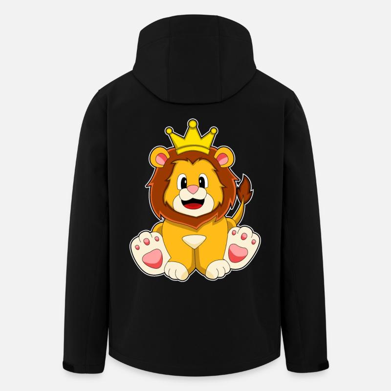 Löwe Krone - Recycelte Männer Softshell-Jacke von Stanley/Stella - Schwarz