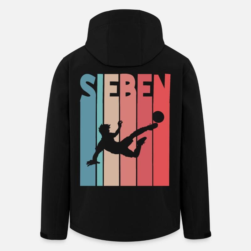 Fußball 7 Jahre Kinder Kindergeburtstag - Recycelte Männer Softshell-Jacke von Stanley/Stella - Schwarz