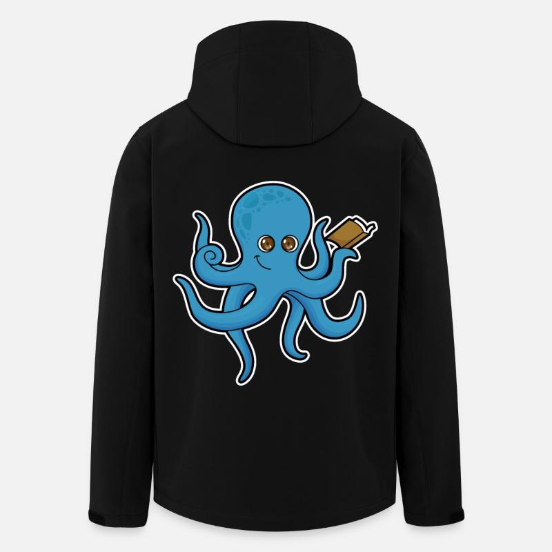 Krake Buch - Recycelte Männer Softshell-Jacke von Stanley/Stella - Schwarz