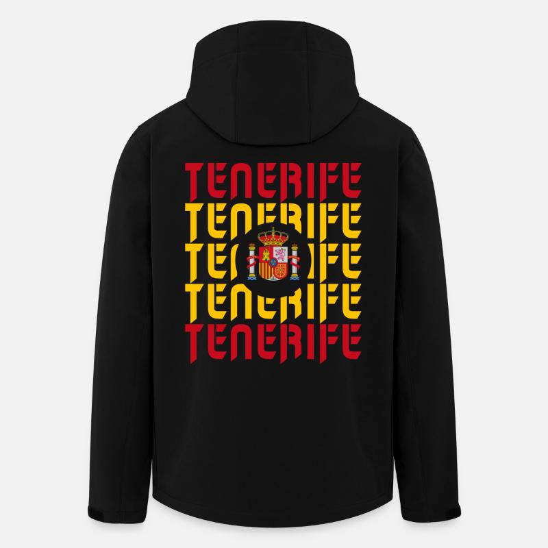 Teneriffa Spanien Flaggen Design - Recycelte Männer Softshell-Jacke von Stanley/Stella - Schwarz