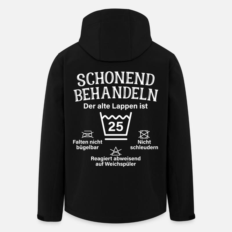 Schonend Behandeln 25 Geschenk Zum 25. Geburtstag - Recycelte Männer Softshell-Jacke von Stanley/Stella - Schwarz