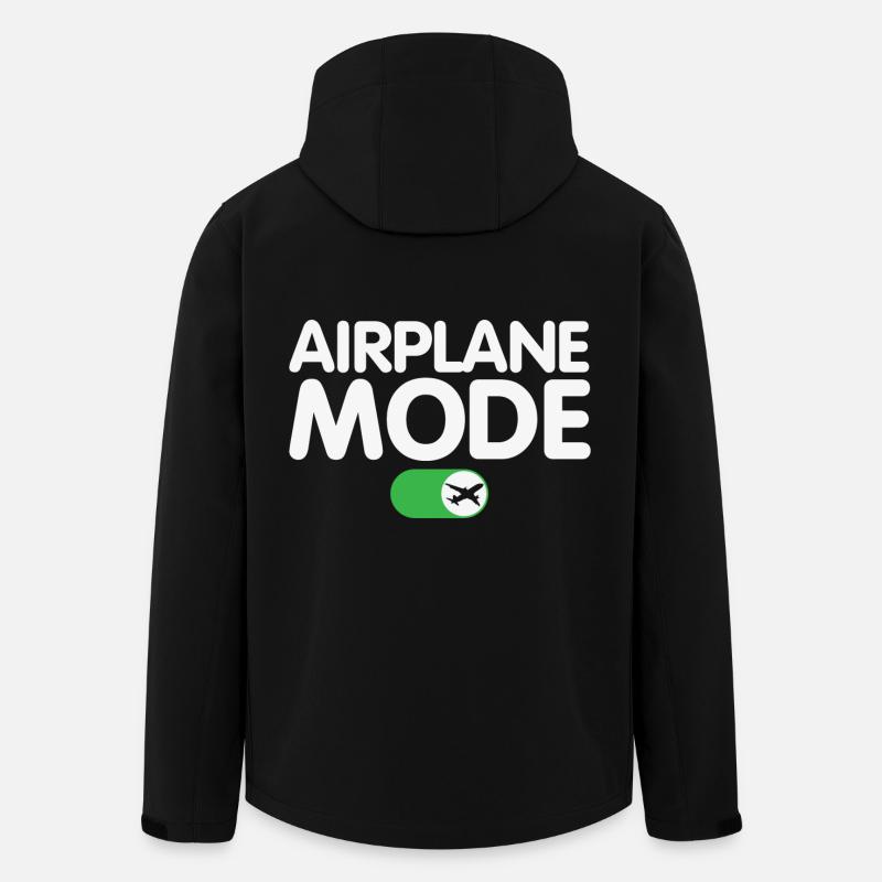 Flugzeugmodus auf lustigem Pilotendesign - Recycelte Männer Softshell-Jacke von Stanley/Stella - Schwarz