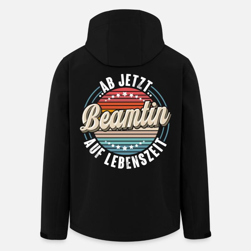 Beamtin - Recycelte Männer Softshell-Jacke von Stanley/Stella - Schwarz