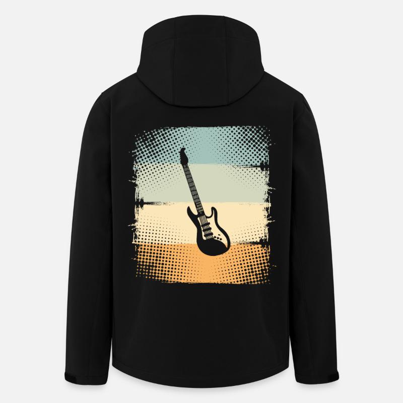 E-Gitarre - Recycelte Männer Softshell-Jacke von Stanley/Stella - Schwarz