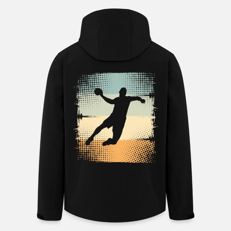 Handball - Recycelte Männer Softshell-Jacke von Stanley/Stella - Schwarz