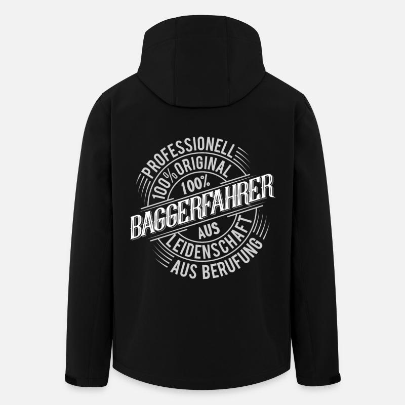 Baggerfahrer - Recycelte Männer Softshell-Jacke von Stanley/Stella - Schwarz