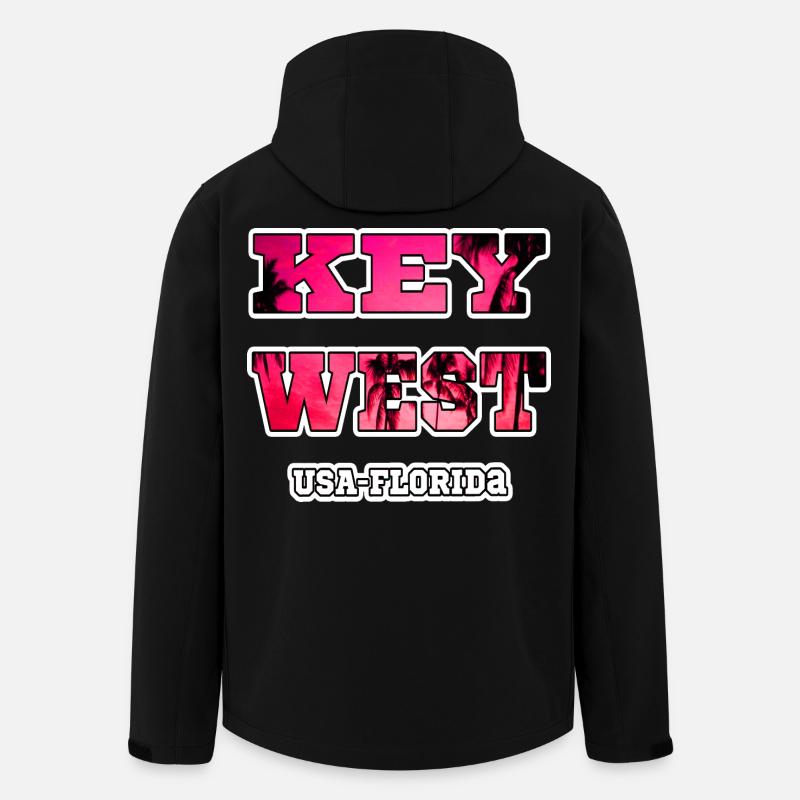 Key West Florida Palmen Urlaub souvenir Erinnerung - Recycelte Männer Softshell-Jacke von Stanley/Stella - Schwarz