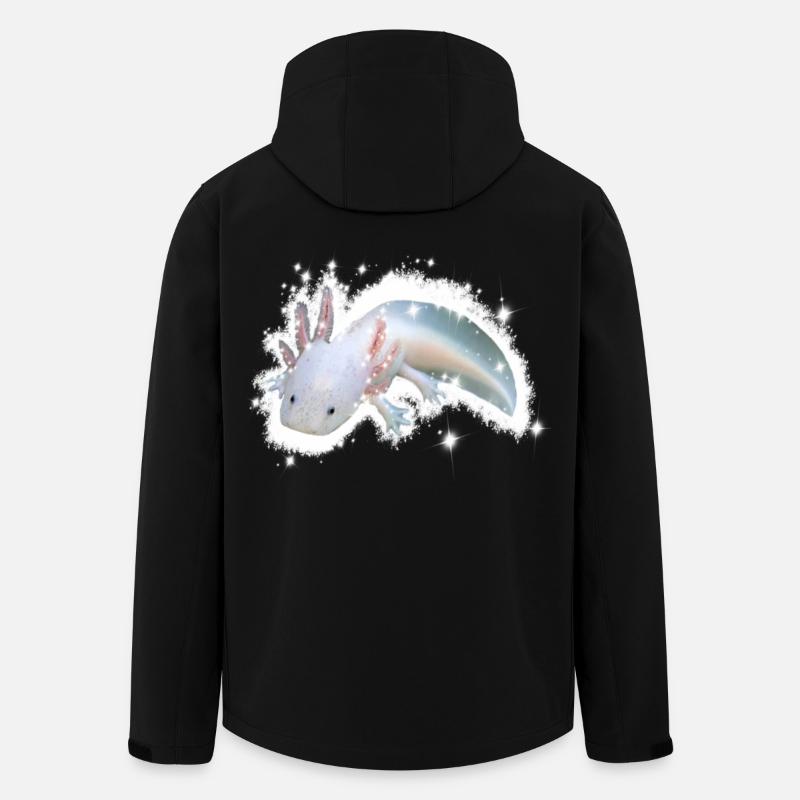 white axolotl - Men’s Recycled Softshell Jacket by Stanley/Stella - black