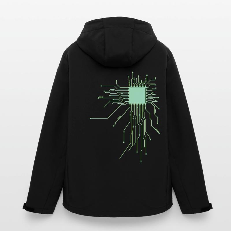 conseil d’administration core cpu ordinateur nerd pc humour geek code Veste softshell homme en polyester recyclé Stanley/Stella