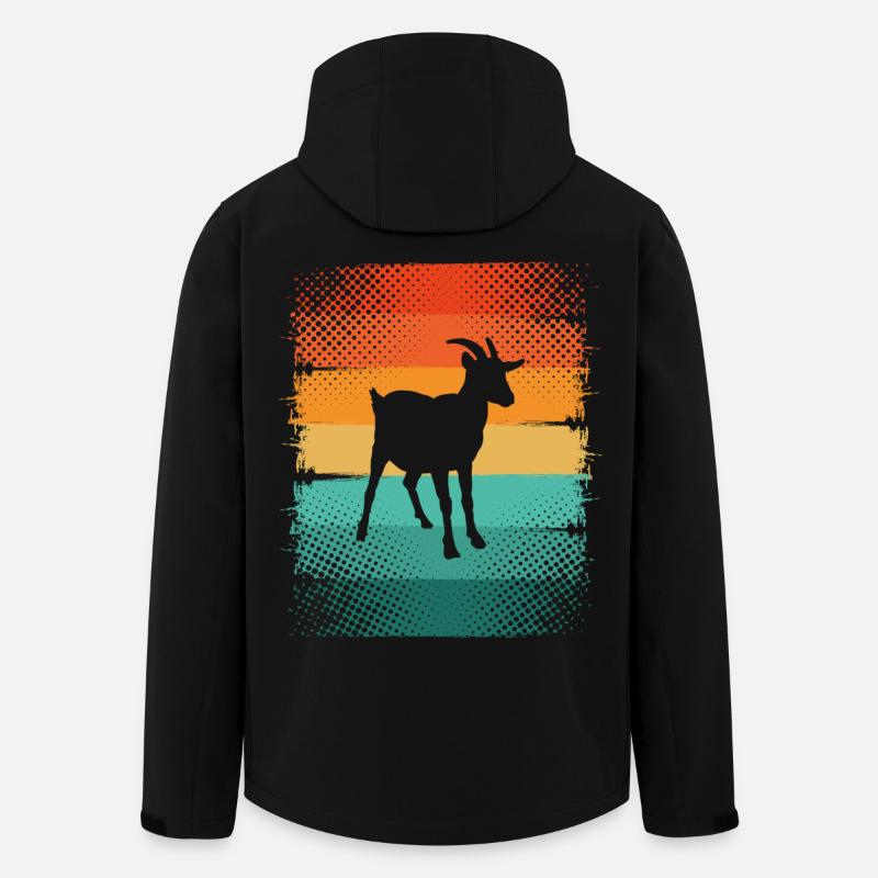 Ziege - Recycelte Männer Softshell-Jacke von Stanley/Stella - Schwarz