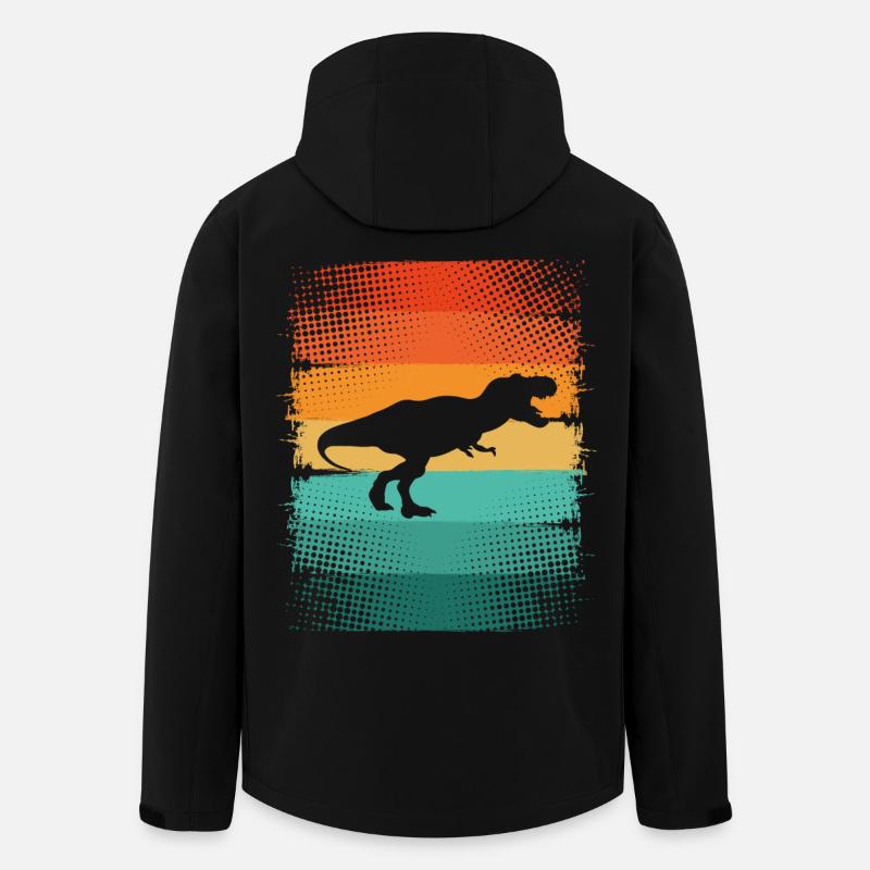 T-Rex Dino Dinosaurier - Recycelte Männer Softshell-Jacke von Stanley/Stella - Schwarz