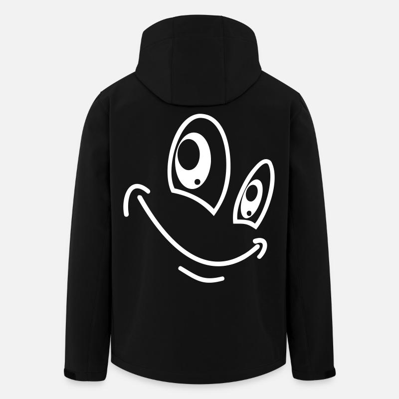 Lustiges Gesicht - Recycelte Männer Softshell-Jacke von Stanley/Stella - Schwarz