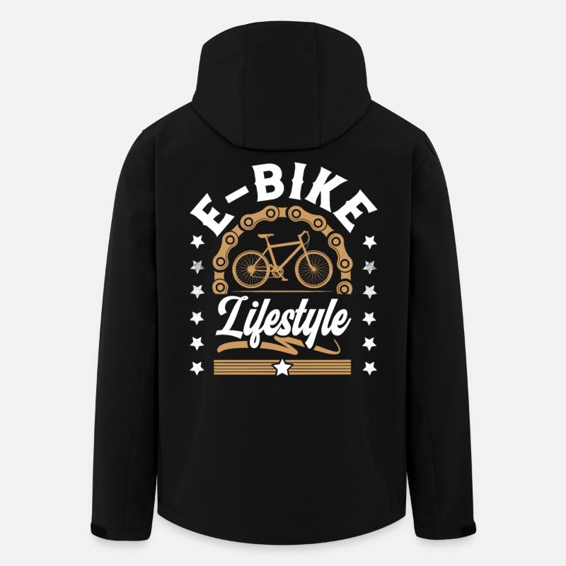 E-Bike E Bike Vélo Cyclisme - Veste softshell homme en polyester recyclé Stanley/Stella - noir