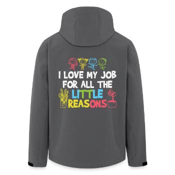 Lehrer lieben meinen Job aus kleinen Gründen - Recycelte Männer Softshell-Jacke von Stanley/Stella - Schwarz - Hinten - AI Model Male 185 light (185cm)