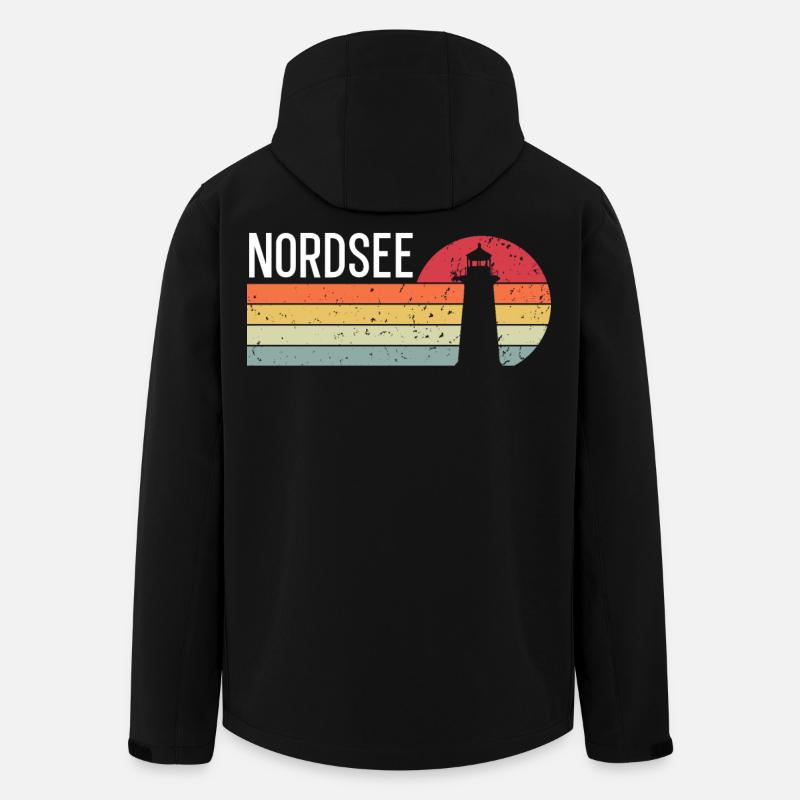 Nordsee - Recycelte Männer Softshell-Jacke von Stanley/Stella - Schwarz