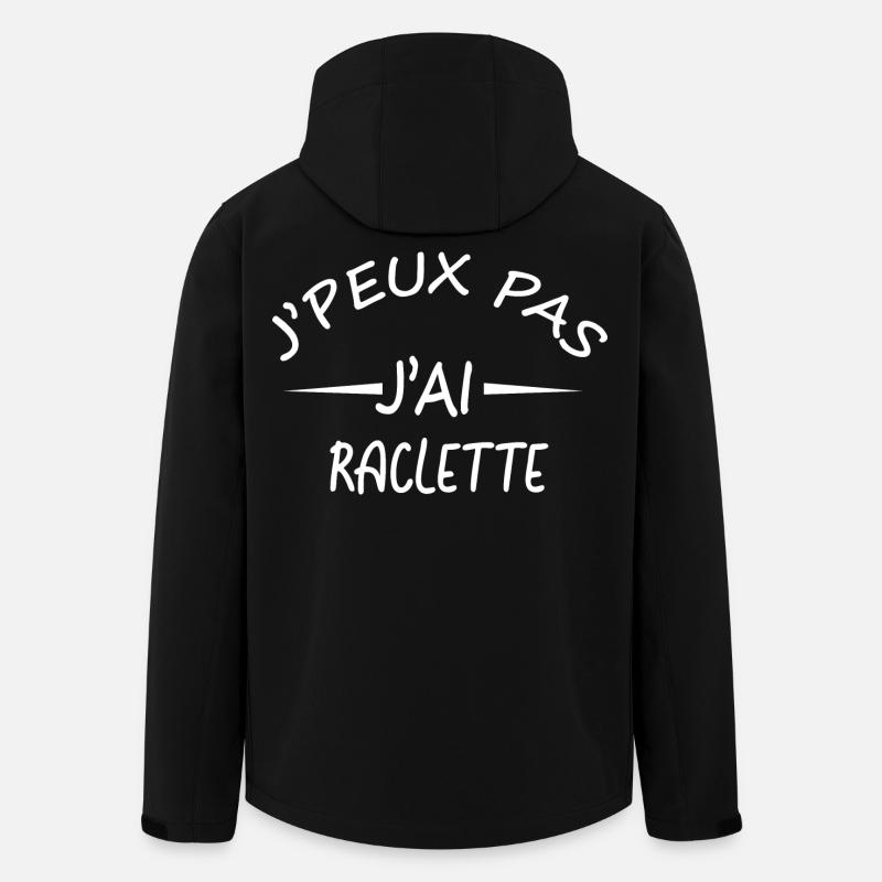 Je peux pas j'ai raclette - Veste softshell homme en polyester recyclé Stanley/Stella - noir