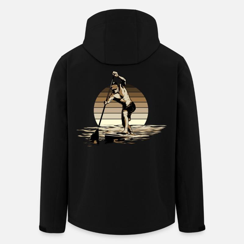 Standup Paddleboarding - SUP - Recycelte Männer Softshell-Jacke von Stanley/Stella - Schwarz