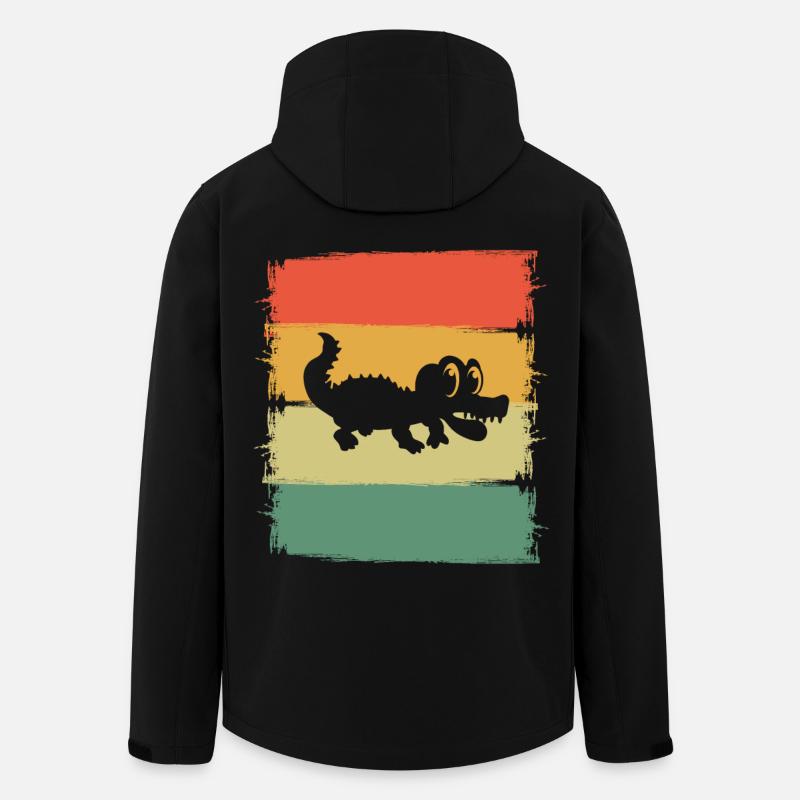 Aligator Krokodil - Recycelte Männer Softshell-Jacke von Stanley/Stella - Schwarz