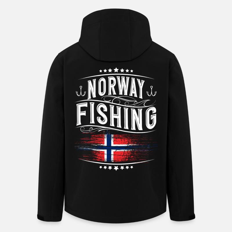 Norway Fishing Angler - Men’s Recycled Softshell Jacket by Stanley/Stella - black