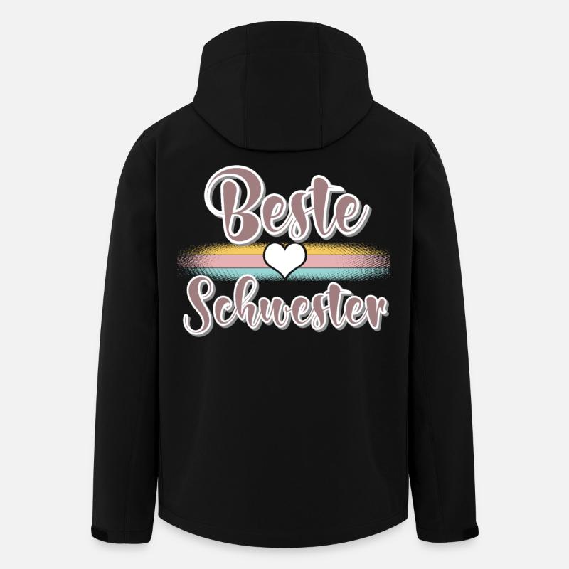 Beste Schwester - Recycelte Männer Softshell-Jacke Discoverer von Stanley/Stella - Schwarz
