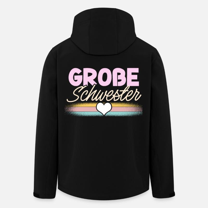 Große Schwester - Recycelte Männer Softshell-Jacke von Stanley/Stella - Schwarz
