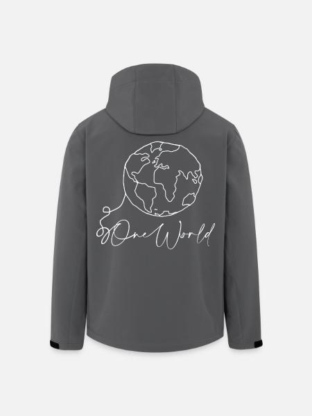 World - Men’s Recycled Softshell Jacket by Stanley/Stella - black