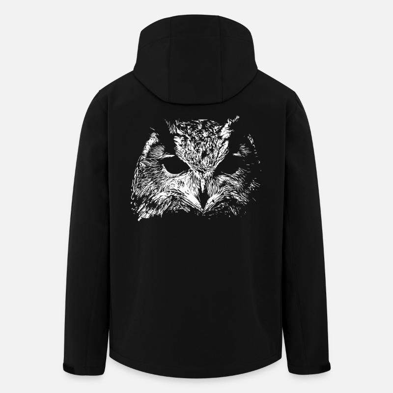 Spooky Owl - Men’s Recycled Softshell Jacket by Stanley/Stella - black