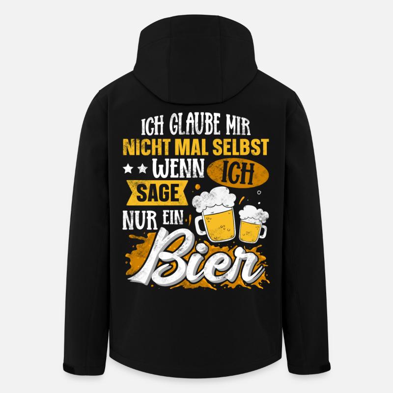 Lustiger Bier Spruch - Recycelte Männer Softshell-Jacke von Stanley/Stella - Schwarz