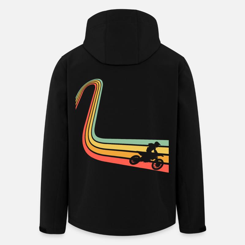 Motocross - Recycelte Männer Softshell-Jacke von Stanley/Stella - Schwarz