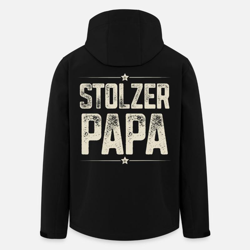 Stolzer Papa - Recycelte Männer Softshell-Jacke von Stanley/Stella - Schwarz